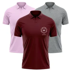 2023定制设计您自己的品牌马球衫基本短袖男士涤纶干合身男士高尔夫马球t恤衬衫