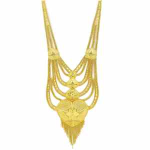 สร้อยคอทองเหลืองชุบทอง 14K18K24K หนาแบบดั้งเดิมสไตล์ดูไบสำหรับเจ้าสาว ชุดเครื่องประดับแฟชั่นหรูหรา - Product Image 5