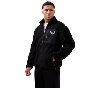 <b>Mens</b> Sherpa Fleece Funnel Neck <b>Jacket</b> Full Zip Thermal Winter Outerwear Warm Casual Outdoor Sportswear Coat - Product Image 2