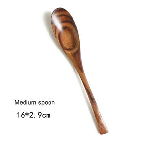 Modern Rose <b>Gold</b> Plated Wood Serving <b>Spoon</b> with Mirror Polish Long Handle 10ml Capacity - Product Image 3