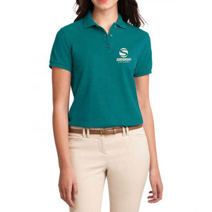 <b>Women</b> Short Sleeve <b>Polo</b> Shirt 100% Cotton Knitted Casual Solid Color Regular Fit Breathable - Product Image 1