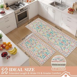 Set di 2 Tappeti da Cucina Extra Large Antiscivolo e Antimacchia con Base in Gomma, Lavabili, per Pavimento della Cucina - Product Image 5
