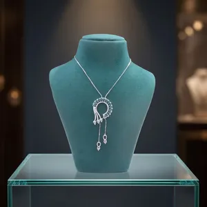 Parure de bijoux de mariée en laiton de qualité supérieure avec finition diamant américain, design royal élégant pour les mariages et les occasions festives - Product Image 6