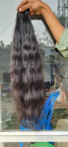 Extension de cheveux de trame noire de temple de cheveux crus vierges de haute qualité de cheveux Remy indiens authentiques - Product Image 3