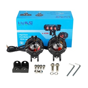 Faro moto HJG LED 60W 6000K impermeabile fendinebbia faretto Ultra luminoso sistema di illuminazione moto con occhio di diavolo - Product Image 2