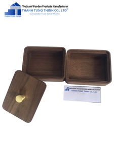 Thanh Tung Thinh Wooden Storage Box Rectangular Minimalist Design Dust Proof For Living Room Sundries - Product Image 2