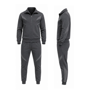 Custom Mens Athletic Tracksuit Sports Gym Training Jogging Wear Zip Jacket <b>Pants</b> OEM ODM Private Label Manufacturer Factory Bulk - Product Image 5