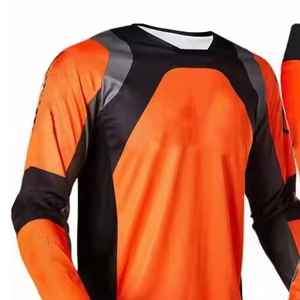 ชุดแข่งรถมอเตอร์ไซค์สำหรับผู้ชาย สีส้มดำ เสื้อแขนยาวและกางเกงขายาว ชุดแห้งเร็ว ใส่ได้ทุกฤดู - Product Image 4