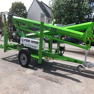 Used Hydraulic Aerial Work Platform Trailer Boom Lift Cherry Picker Outdoor Use with <b>Stabilizers</b> Discounted Prices - Product Image 6