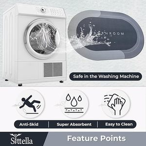 Tapis de salle de bain personnalisé ovale et carré, tapis de douche antidérapant absorbant l'eau, tapis de sol en caoutchouc, tapis en velours cristal - Product Image 3