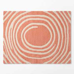 Modern Striped Rectangle Area Rug Tufted Medium Pile Non-Slip Living Room <b>Carpet</b> Wool Acrylic Material - Product Image 2