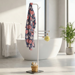 Organizador de venta Shopee OEM, toallero portátil de hierro fundido de alta calidad, acabado cromado moderno, muebles de almacenamiento para el Hogar, baño - Product Image 1