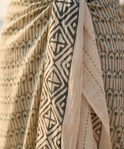 Sarong de plage bohème en gros, écharpe en coton faite à la main imprimée, vêtement d'été pour femme, paréo de plage en coton imprimé à la main - Product Image 2