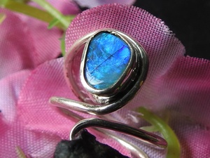 Australian <b>Opal</b> <b>Ring</b> Adjustable-925 Sterling Silver-October Birthstone-<b>Opal</b> Doublets-Handmade Jewelry-Gift For Her-MS - Product Image 2