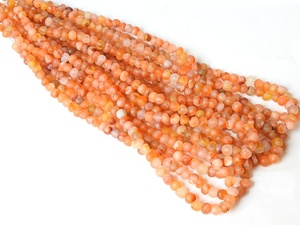 สร้อยคอทำมือคุณภาพสูงจากหินคาร์เนเลียนธรรมชาติขนาด 6 มม. ผิวเรียบด้านขัดเงา สีส้ม ความยาว 16 นิ้ว สำหรับทำเครื่องประดับ ผู้ผลิตโดยบุคคลที่สาม - Product Image 6