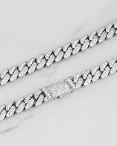 Nouveau Collier Hip Hop Unisexe Tendance en Or Rose Bicolore avec Chaîne Cubaine en Diamant Moissanite Certifié IGI 925 en Promotion - Product Image 3