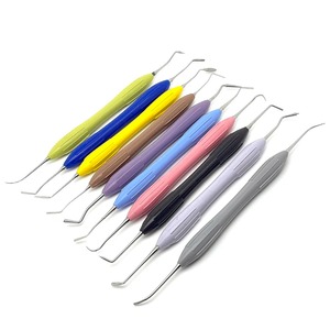 Juego de Espátulas Dentales de Doble Punta de Acero Inoxidable para Resina, Espátula de Resina Compuesta con Mango de Silicona - Product Image 4