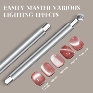 Kit de Nail Art Double Embout Effet Spirale Œil de Chat avec Outils Réutilisables en Alliage Métallique pour Sculpture de Pâte à Modeler et Stylo Magnétique Français - Product Image 3