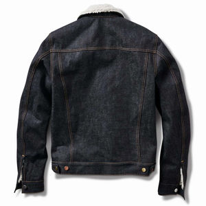 Top Selling <b>Custom</b> Designed High Street Style <b>Denim</b> <b>Jacket</b> For Men's Winter Breathable Sherpa Fleece Lining and Fur <b>Denim</b> <b>Jacket</b> - Product Image 3