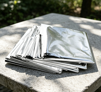 Couverture de survie d'urgence 160x210CM, imperméable, isolante thermiquement, feuille de maintien au chaud pour le camping, la randonnée et la chasse
