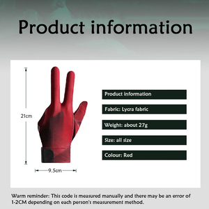 Mens Snooker <b>Pool</b> Cue Glove Breathable Lightweight Three Finger Design Quick Dry Stretch Fabric Sports <b>Accessory</b> For Players - Product Image 3