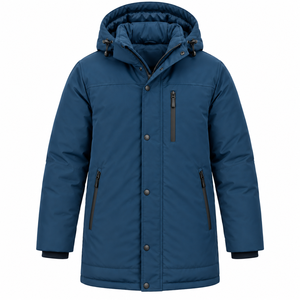 Custom Men's Reversible Hooded <b>Winter</b> Parka Jacket Warm <b>Waterproof</b> Sports <b>Coat</b> in Plus Sizes Cotton Filled Material OEM - Product Image 1
