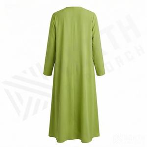 ชุดอาบายะห์ดีไซน์ใหม่ล่าสุด สีสันปรับแต่งได้ ผ้าชีฟองไหมสองด้าน เสื้อผ้าอิสลามสำหรับผู้หญิงมุสลิม ดีไซน์หรูหรา - Product Image 2