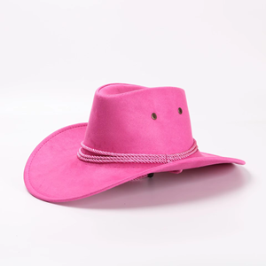 Sombrero de Vaquero Occidental, Gorra de Verano para Montar a Caballo, Sombrero de Cuero Sintético con Imitación de Piel, Sombrero de Vaquero para Campamento al Aire Libre - Product Image 5