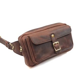 Waterproof Customizable Size best manufacturing style Leather Waist Bag Waterproof Vintage Crossbody Shoulder Leather Waist Bag - Product Image 2