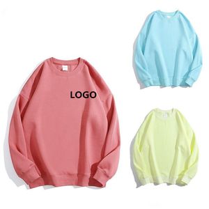 Sweat-shirt unisexe surdimensionné à col rond en coton 300 g/m², couleur personnalisée, vente en gros, pour femme 2026 - Product Image 1