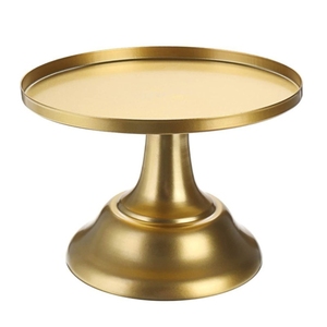Elegante Soporte Redondo Dorado para Pastel, Pedestal Metálico para Cupcakes y Repostería, para Bodas, Catering, Banquetes y Fiestas - Product Image 6