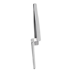 Holding Tweezers, Grooved, 155 mm with Reciprocal Lever Arms and Straight Grooved Tips Dental Instrument for Secure Grip - Product Image 2