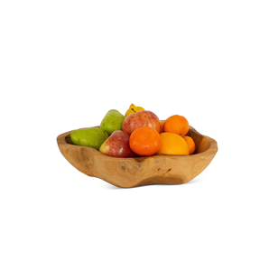 Bol décoratif en bois sculpté à la main, naturel, pour salade, bonbons, fruits, en vente - Product Image 6