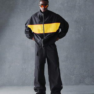 Nouvel ensemble coupe-vent décontracté en tissu éponge pour homme – Veste zippée respirante et élégante pour le printemps – Vente en gros et personnalisation - Product Image 4