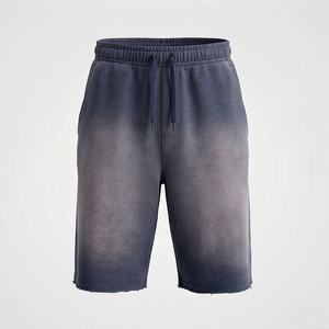 Pantalones Cortos de Verano de Alta Calidad, a la Moda, Largos, con Efecto Desgastado por el Sol, para Correr, Informales, Transpirables, con Cintura Elástica - Product Image 1