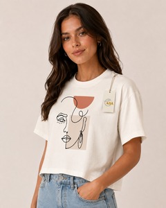 เสื้อยืดทรงบ็อกซี่สำหรับผู้หญิง สวมใส่สบาย สไตล์ลำลอง โอเวอร์ไซส์ ผ้าฝ้ายนุ่ม ทรงหลวม แขนสั้น ระบายอากาศได้ดี เหมาะสำหรับใส่ในฤดูร้อน - Product Image 1