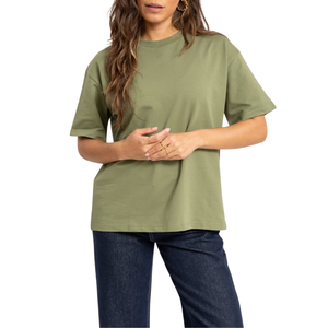 T-shirt décontracté streetwear pour femme, coupe classique, 100% coton, col rond, manches courtes, maille respirante, écologique, style urbain, été - Product Image 3