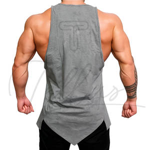 Débardeur de sport pour homme, coupe musclée, sans manches, séchage rapide, 100% coton - Product Image 5