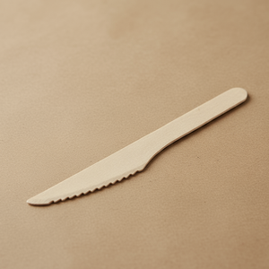 Couteau en bois écologique à texture fine 165 mm en bois de bouleau de qualité alimentaire pour restaurants, événements et usage domestique - Product Image 1