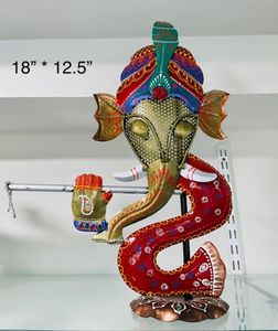 งานฝีมือโลหะ ตัดด้วยมือ ขึ้นรูปด้วยมือ เคลือบสีฝุ่น โต๊ะตกแต่งบ้าน ดีไซน์อาร์ตเดโค น้ำหนักเบา ของขวัญวันดิวาลี - Product Image 3