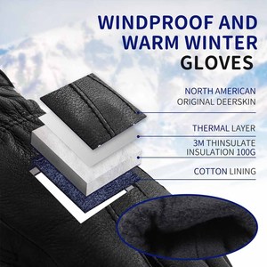 Premium Quality Cowhide Grain Leather Fashion <b>Driver</b> <b>Gloves</b> Hand Protection Outdoor Activities Cold Weather <b>Gloves</b> - Product Image 3