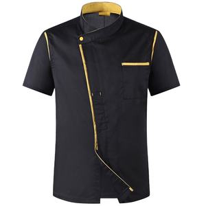 Uniforme de Chef unisexe à manches courtes, manteaux en tissu respirant, prix de gros - Product Image 1