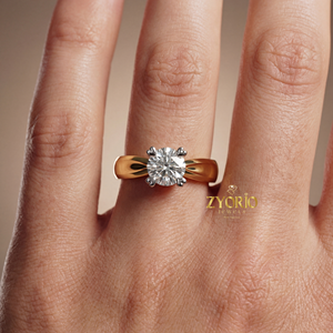 Luxury 1.29 Carat Lab Grown Round Brilliant Diamond Engagement <b>Ring</b> EF VS1 in 925 <b>Silver</b> Heart Prong <b>Solitaire</b> - Product Image 4