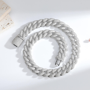 Iced Out <b>Cuban</b> <b>Link</b> Bracelet Moissanite Diamond 925 <b>Silver</b> Hip Hop <b>Chain</b> Bracelet Gold <b>Silver</b> Finish - Product Image 4
