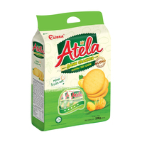 Atela 228g de biscuits croustillants à la farine de blé faible en gras au goût sucré salé et à la texture croustillante, paquet de sachets en carton