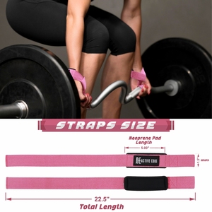 Bandes de maintien pour poignets de gym en néoprène rembourré, nylon et coton, réglables, légères, pour un maintien renforcé, sangles de soulevé de terre, musculation - Product Image 3
