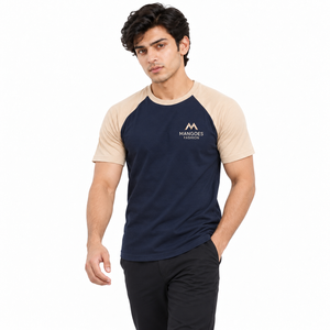 Camiseta Deportiva de Algodón 100% para Hombre, Cuello Redondo, Corte Holgado, Estilo Raglán, Lavado Ácido, Secado Rápido, Transpirable, Personalizable, Alta Calidad - Product Image 2