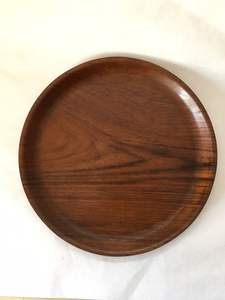 Plateau de service en bois sculpté à la main, écologique, compatible lave-vaisselle, finition bois de manguier naturel, décoratif pour table, petit-déjeuner - Product Image 3