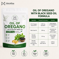 Capsules de gel mou de Regano et d'huile de nigelle, bienfaits antioxydants, usage adulte, suppléments à base de plantes en vrac, approvisionnement direct usine