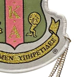 AKA Sorority Brooch Women Crest Pin Gold Chain Accessory Alpha Style Greek Apparel Elegant Fashion Jewelry <b>Badge</b> - Product Image 3